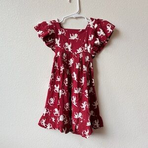 NEW Kate Quinn 3T Red and White Cupid Print Ruffle Strap Dress Valentines Day